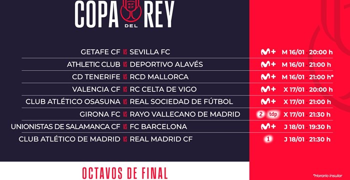 El CD Tenerife recibe al RCD Mallorca en los Cuartos de Final de la Copa del Rey