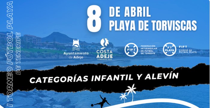 La playa de Torviscas acoge el I Torneo de fútbol playa en categorías alevín e Infantil