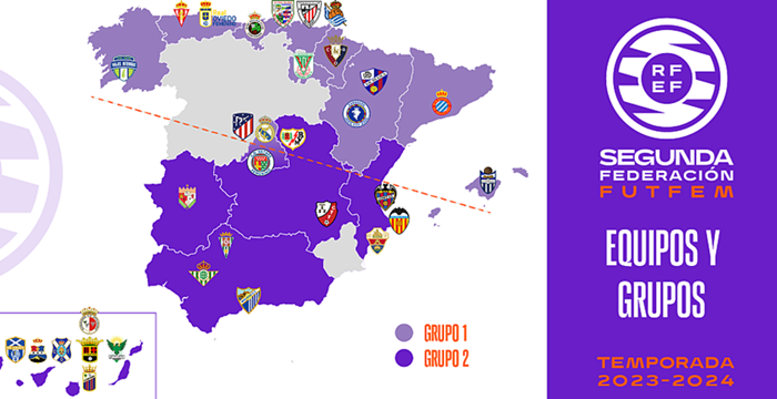 Los clubes canarios ya tienen definido su grupo para la temporada 2023/2024 en la Segunda Federación Femenina