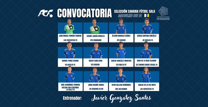 La Selección Canaria Sub-14 de fútbol sala masculino disputa los Campeonatos de España 