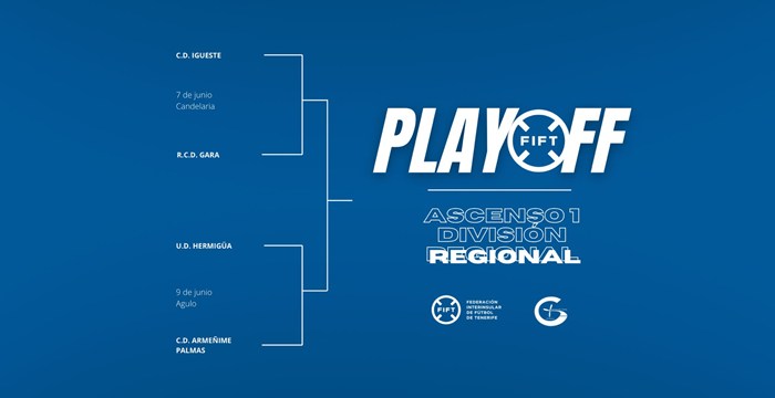 cuadro de emparejamientos de las semifinales por el ascenso a Primera Regional de Tenerife 2023 - 2024