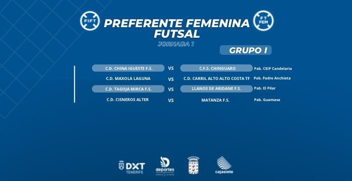 Equipos de la Preferente Femenina Futsal 2024/25 compiten en el inicio de la temporada en Canarias.